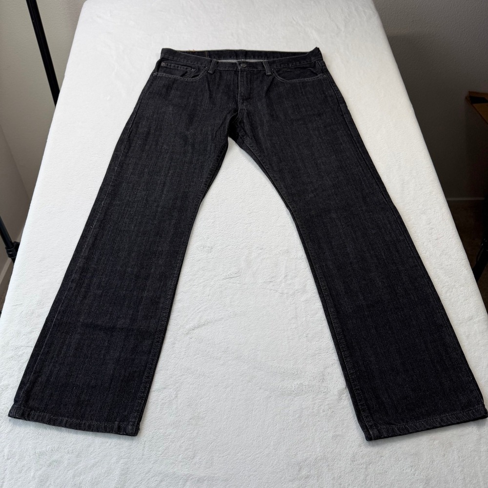 Levis 514 Straight Fit Jeans Mens 34x30 Black Good 00514-0164 Denim Pants